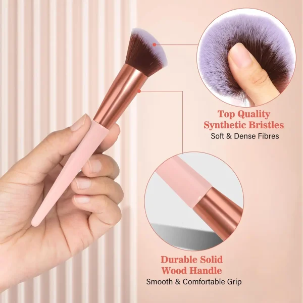 BESTOPE PRO Makeup Brushes With Case 20PCs Professional Makeup Brush Set, Foundation Powder Eyeshadow Brush Set Eyebrow Conceale - Image 2