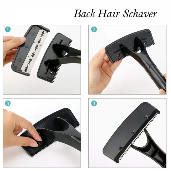 Men Triple Blade Manual Back Machine Hair Shaver Safety Long Handle Foldable Trimmer Body Leg Handle Removal Shaving Razor - Image 6