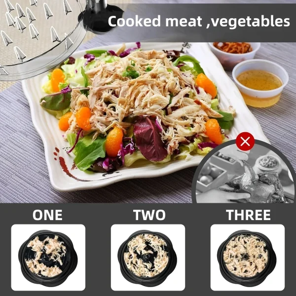 Ergonomic Chicken Shredder with Non-Slip Grip - Manual Meat Shredder for Pork Beef Chicken - For Kitchen Gadgets, Meat Shredding - Image 3