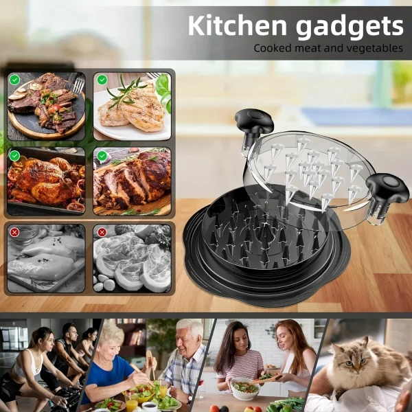 Ergonomic Chicken Shredder with Non-Slip Grip - Manual Meat Shredder for Pork Beef Chicken - For Kitchen Gadgets, Meat Shredding - Image 2