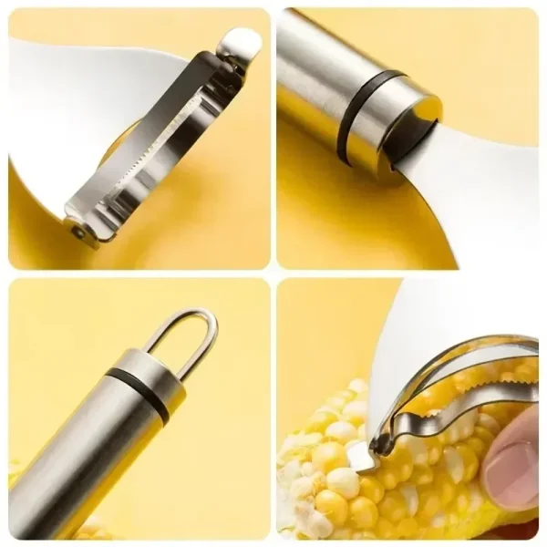 Stainless Steel Corn Planer with Ergonomic Handle Corn Peeler Peel Separate Enjoy Fresh Corn with Minimal Effort Fruit Vegetable - Image 4