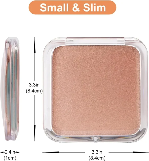 Compact 15X Magnifying Makeup Mirror for Travel Small Pocket Mirror-Handheld, Foldable Portable 2-Sided Mirror for Purses Square - Image 3