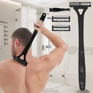 Men Triple Blade Manual Back Machine Hair Shaver Safety Long Handle Foldable Trimmer Body Leg Handle Removal Shaving Razor
