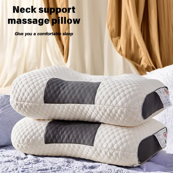 New Neck Pillow Help Sleep And Protect The Neck Cervical Orthopedic Soybean Fiber Massage Household SPA Pillow For Sleeping