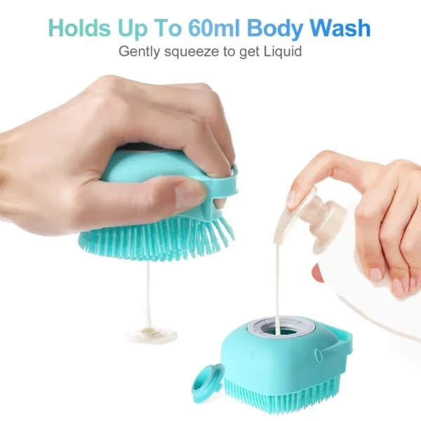 Pet Dog Shampoo Brush 2.7oz 80ml Cat Massage Comb Grooming Scrubber for Bathing Short Hair Soft Silicone Rubber Dog accessories - Image 3
