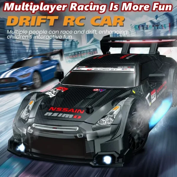 1:24 High Speed RC Drift Vehicle Cars Mustang 4WD Remote Control Racing Car Gift Competition Race Car Boys Toy Replaceable Tire - Image 3
