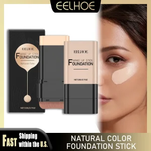 EELHOE 20g Eraser Foundation Stick Full Coverage Boosted Skin Tint Covering Acne Dark Spot Smooth Plumper Matte Natural Primer